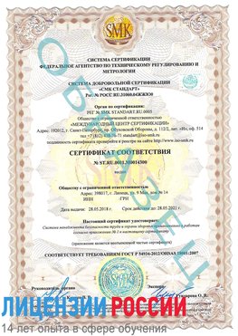Образец сертификата соответствия Новониколаевский Сертификат OHSAS 18001
